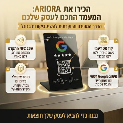 ARIORA מעמד ביקורות גוגל